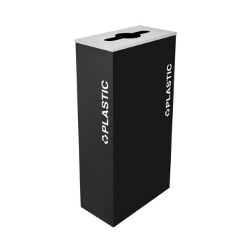 Image for Kaleidoscope 17 Gallon Rectangular Recycling Receptacle Black Rc-Kd17-Pl Blx from HD Supply