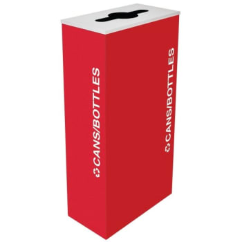 Image for Kaleidoscope 17 Gallon Rectangular Recycling Receptacle-Red Rc-Kd17-C Rbx from HD Supply