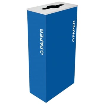 Image for Kaleidoscope 17 Gallon Rectangular Recycling Receptacle-Blue Rc-Kd17-P Ryx from HD Supply