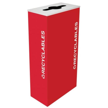 Image for Kaleidoscope 17 Gallon Rectangular Recycling Receptacle-Red Rc-Kd17-R Rbx from HD Supply