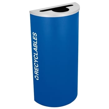 Image for Kaleidoscope 8 Gallon Half Round Recycling Receptacle Rc-kdhr- R Ryx from HD Supply
