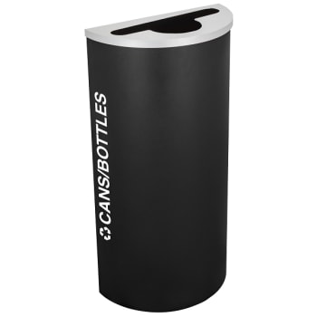Image for Kaleidoscope 8 Gallon Half Round Recycling Receptacle Rc-Kdhr-C Blx from HD Supply