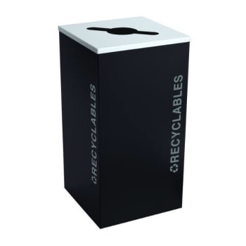 Image for Kaleidoscope Black Tie Series 24 Gallon Square Receptacle Rc-Kdsq-R Bt-Pbg from HD Supply