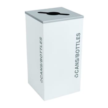 Image for Kaleidoscope Black Tie Series 24 Gallon Square Receptacle Rc-kdsq-c Bt-wht from HD Supply