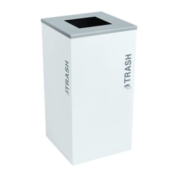 Image for Kaleidoscope Black Tie Series 24 Gallon Square Trash Receptacle Rc-kdsq-t Bt-wht from HD Supply