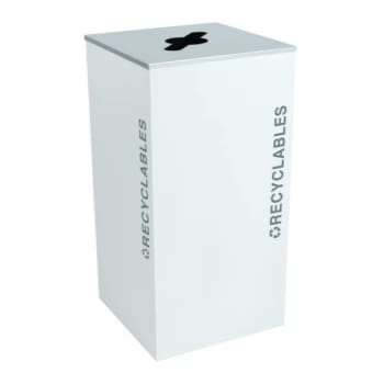 Image for Kaleidoscope Black Tie Series 36 Gallon Recycling Receptacle Rc-Kd36-R Bt-Wht from HD Supply