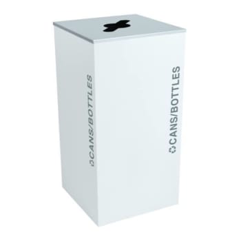 Image for Kaleidoscope Black Tie Series 36 Gallon Recycling Receptacle Rc-Kd36-C Bt-Wht from HD Supply