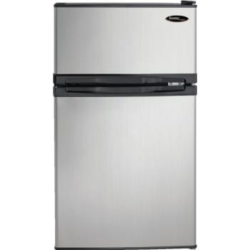 Danby 3.1 Cu Ft Stainless Steel 2-Door Compact Refrigerator w/ Freezer