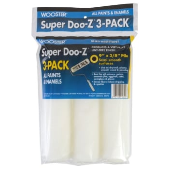 Image for Wooster 9" Super Doo-Z 3/8" Nap Roller Cover, Package Of 3 from HD Supply