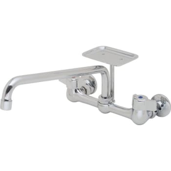 Image for Gerber® Classics™ 8 In Wall Mount Center Kitchen Faucet W/ Soap Dish (Chrome) from HD Supply