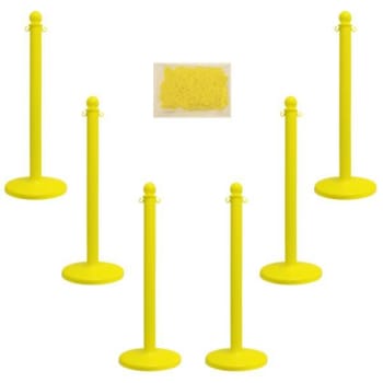 Image for Mr. Chain Yellow Medium Duty Stanchion And Chain Kit from HD Supply