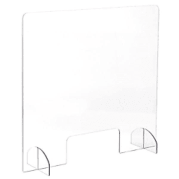 Image for Safco® Portable Freestanding Clear Acrylic Sneeze Guard W/ Pass-Through from HD Supply
