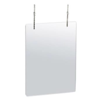 Azar Displays Hanging Adjustable Clear Cashier/sneeze Guards, Package Of 2