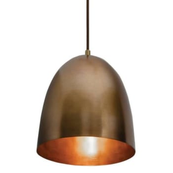 Image for Afx Brooklyn 10 In. 1-Light Pendant Fixture (Antique Brass) from HD Supply