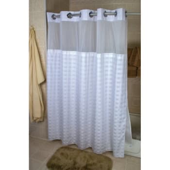 Image for Hang2it Vision Check With Window/liner Shower Curtain 72x77 White, Case Of 12 from HD Supply