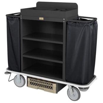 Image for Forbes 2148-En Metal Housekeeping Cart Black from HD Supply