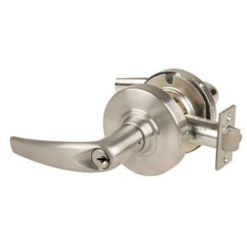 Image for Schlage Alx Entrance Lockset, Athens, S123 Keyway, Satin Nickel, Non-Handed from HD Supply