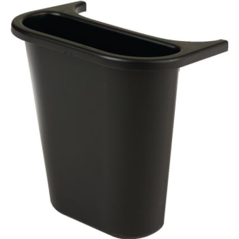 Rubbermaid 1 Gal Black Open Top Recycling Saddle (12-Pack)