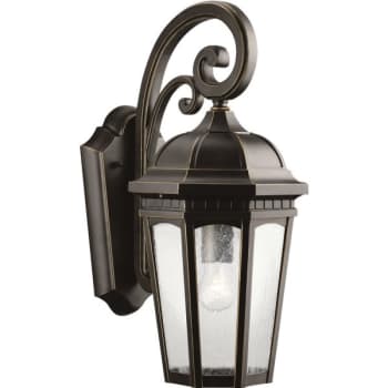Image for Kichler® Courtyard 8.25 x 17.75 in. 1-Light Outdoor Lantern (Rubbed Bronze) from HD Supply