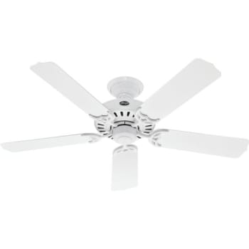 Hunter® Bridgeport 52 In Dual-Mount 5-Blade Outdoor Ceiling Fan (White)