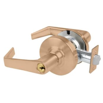 Image for Schlage Alx Entrance Lockset, Saturn, S123 Keyway, Satin Bronze, Non-Handed from HD Supply