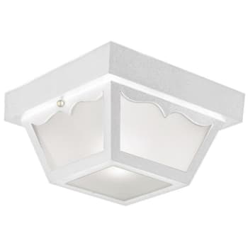 Design House® 5.5 in. 2-Light Outdoor Ceiling Fixture (White)