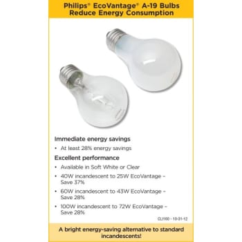 Image for Philips® Halogen Bulb, 29 Watt, A-19, Clear, Package Of 24 from HD Supply