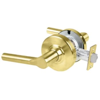 Image for Schlage Alx Passage Lockset, Broadway Lever, Keyless, Satin Brass, Non-handed from HD Supply