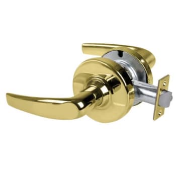 Image for Schlage Alx Passage Lockset, Athens Lever, Keyless, Bright Brass, Non-Handed from HD Supply