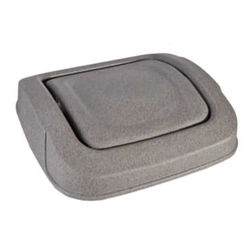 Image for Toter Slimline Graystone Flat Square Trash Can Lid W/ Swing Door (Gray) from HD Supply