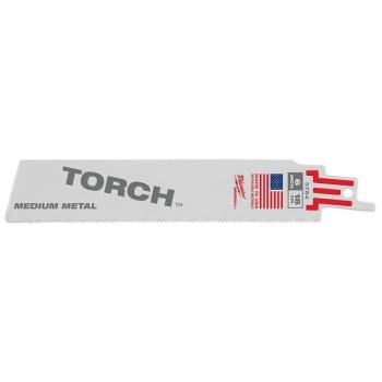 Image for Milwaukee The Torch Sawzall 6 In. 18 TPI Bi-Metal Reciprocating Saw Blade, 5-Pack from HD Supply