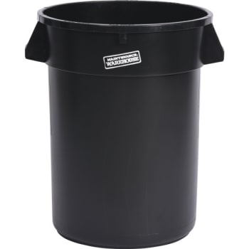 Maintenance Warehouse® 32 Gallon Round Waste Receptacle w/ Handle (Black)