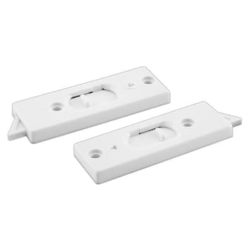 2-15/16 In., White Plastic, Spring-Loaded Tilt Latch, Package Of 2