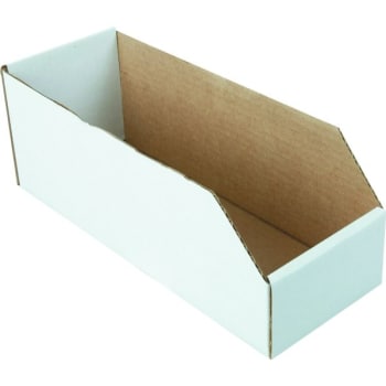 10 x 12" White Cardboard Bin Box 25 Per Package