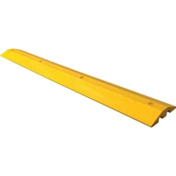 2 X 10 X 72 Yellow Plastic Speed Bump With Channels
