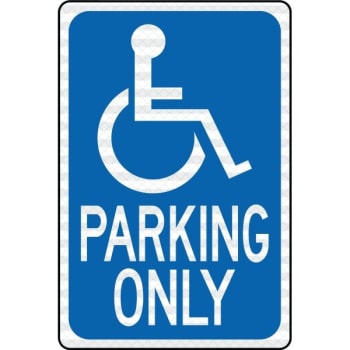 Image for Hy-Ko "parking Only" Sign, 12 X 18", Reflective Aluminum from HD Supply