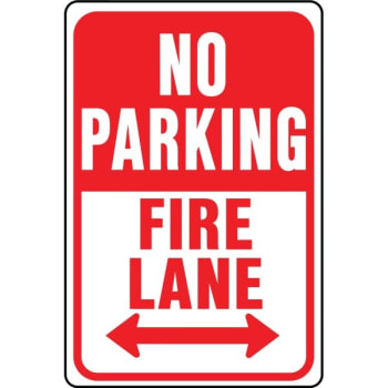 Image for Hy-Ko "no Parking Fire Lane" Sign, 12 X 18", Aluminum from HD Supply