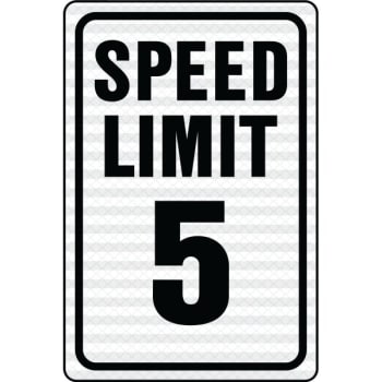 Image for HY-KO "SPEED LIMIT 5" Sign, 12 x 18", Reflective Aluminum from HD Supply
