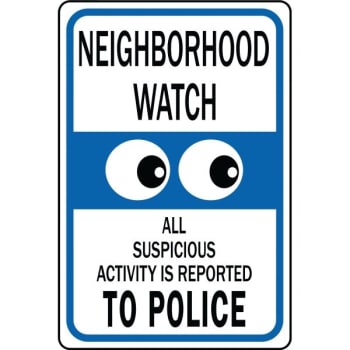 Image for Hy-Ko "neighborhood Watch Suspicious Activity" Sign, 12x18" Heavy Duty Aluminum from HD Supply