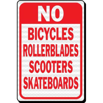 Image for Hy-Ko "no Bicycles/skateboards" Sign, 12 X 18" Reflective Heavy Duty Aluminum from HD Supply