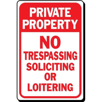 Hy-Ko "private Property No Trespassing" Sign, 12 X 18" Heavy Duty Aluminum
