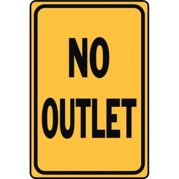 Image for HY-KO "No Outlet" Sign, 12 x 18" Heavy Duty Aluminum from HD Supply