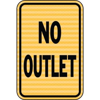 Image for Hy-Ko "no Outlet" Sign, 12 X 18" Reflective Heavy Duty Aluminum from HD Supply