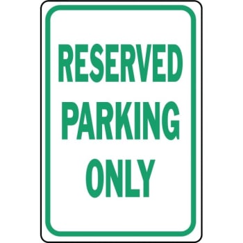 HY-KO "RESERVED Parking Only" Sign, 12 x 18" Heavy Duty Aluminum