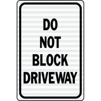 Image for Hy-Ko "do Not Block Driveway" Sign, 12 X 18" Reflective Heavy Duty Aluminum from HD Supply