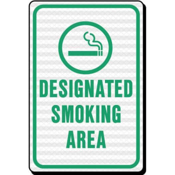 Image for Hy-Ko "designated Smoking Area" Sign, 12 X 18" Reflective Heavy Duty Aluminum from HD Supply