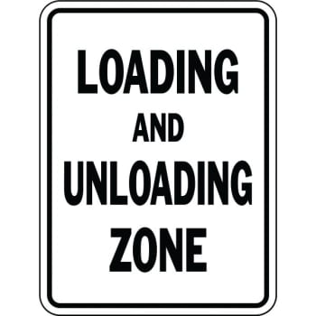 Image for HY-KO "Loading And Unloading Zone" Sign, 18 x 24" Heavy Duty Aluminum from HD Supply