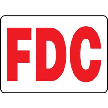 Image for HY-KO  "FDC" Sign, 10 x 14" Standard Aluminum from HD Supply