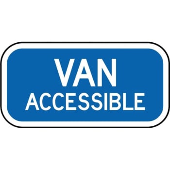 Image for HY-KO "Van Accessible" Sign, 12" x 6" Standard Aluminum from HD Supply