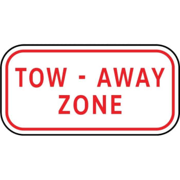 Image for HY-KO "Tow - Away Zone" Sign, 12" x 6" Standard Aluminum from HD Supply